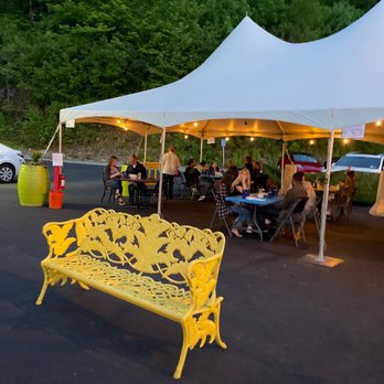 Maya Café & Cantina - a yellow bench in a parking lot - Mexican Near Me - Fishkill, New York Maya Café & Cantina - a yellow bench in a parking lot - Mexican Near Me - Fishkill, New York