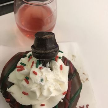 Winter Wine & Ale Fest - Christmas Story themed donut and a bubble rose ale. Delicious! - Festivals Near Me - Cleveland, Ohio