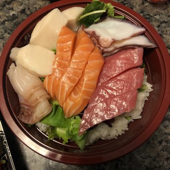 Monkey Sushi - 3x each sashimi (salmon, tuna, butterfish, octopus, red snapper) on rice - Sushi Bars Near Me - Toronto, Ontario Monkey Sushi - 3x each sashimi (salmon, tuna, butterfish, octopus, red snapper) on rice - Sushi Bars Near Me - Toronto, Ontario