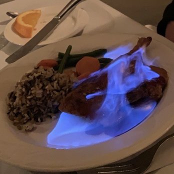 Ye Olde Tavern - Duck flambé - American Near Me - Manchester, Vermont Ye Olde Tavern - Duck flambé - American Near Me - Manchester, Vermont