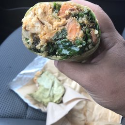 Kale chicken salad wrap