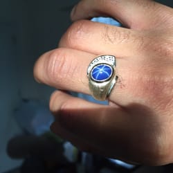 Dransfield Jewelers - Authentic blue star sapphire. Beautiful work! They also made the ring smaller to give it a snug fit