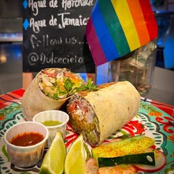 Burrito at Ducle Cielo MX on Main Street in Beacon, NY inside the Hudson Valley Food Hall.