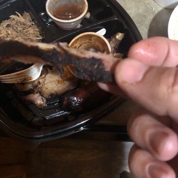 The Improper Pig - Burnt small pieces missing some because I fed this junk to my dog. - Barbeque Near Me - Fort Mill, South Carolina
