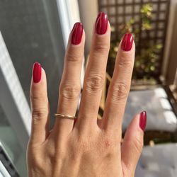 Red gel manicure