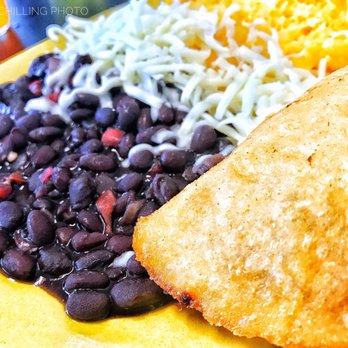 Empanada Express Grill - Ground Beef & Potato Empanada w/ Rice, Beans and Cheese. - Empanadas Near Me - Denver, Colorado