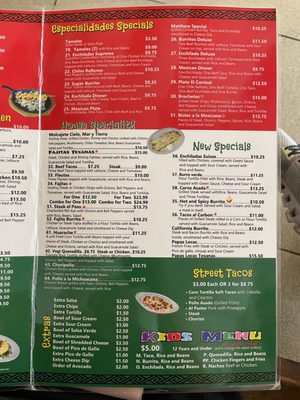 Menu photo 2 El Carrisal Hahira, GA Menu photo 2 El Carrisal Hahira, GA