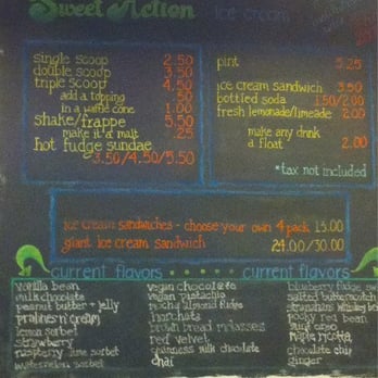 Sweet Action - Menu - Ice Cream & Frozen Yogurt Near Me - Denver, Colorado Sweet Action - Menu - Ice Cream & Frozen Yogurt Near Me - Denver, Colorado