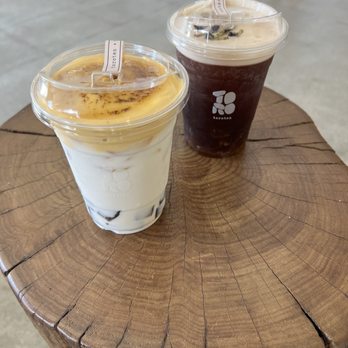 Torotea - creme brulee ice milk with brown sugar tapioca mochi and blossom black tea with tapioca mochi - Coffee & Tea Near Me - Diamond Bar, California Torotea - creme brulee ice milk with brown sugar tapioca mochi and blossom black tea with tapioca mochi - Coffee & Tea Near Me - Diamond Bar, California