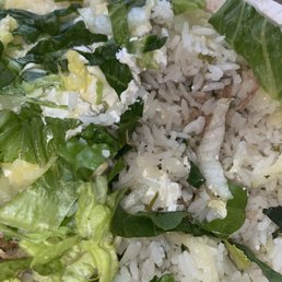 chipotle bowl with extremely hard, flavorless white rice