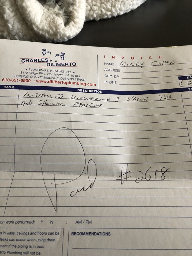 Slide of Charles Diliberto Plumbing and Heating