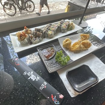 mizu - Mizu 3 Roll Combo (Shrimp Tempura Roll, Salmon Avocado Roll, Eel Avocado Roll) and Crab Rangoon(6) - Sushi Bars Near Me - New York, New York mizu - Mizu 3 Roll Combo (Shrimp Tempura Roll, Salmon Avocado Roll, Eel Avocado Roll) and Crab Rangoon(6) - Sushi Bars Near Me - New York, New York