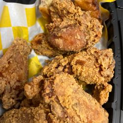 Josephine Southern Cuisine - 10 piece, chicken wings, and the blueberry cornbread-yummy.