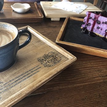 Aroma Craft Coffee - Awesome Decor/ Meh rose latte & Horrible Tasting Cheesecake.... - Coffee Roasteries Near Me - Walnut, California