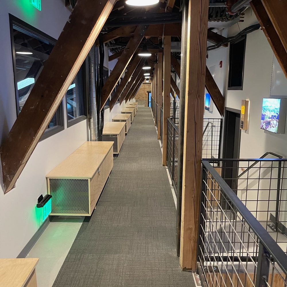 evo Hotel - Hallway to your room. Rooms are 3 unfinished wooden steps on the right - Hotels Near Me - Salt Lake City, Utah evo Hotel - Hallway to your room. Rooms are 3 unfinished wooden steps on the right - Hotels Near Me - Salt Lake City, Utah