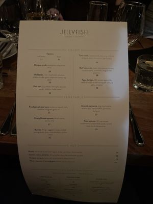 Menu photo 2 Jellyfish Crudo + Charbon Montreal, QC Menu photo 2 Jellyfish Crudo + Charbon Montreal, QC