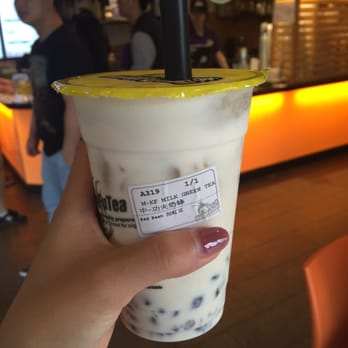 Kung Fu Tea - KF milk green tea w. Red bean - Coffee & Tea Near Me - Chicago, Illinois Kung Fu Tea - KF milk green tea w. Red bean - Coffee & Tea Near Me - Chicago, Illinois
