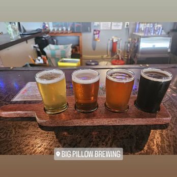 Big Pillow Brewing - Mixed flight... Irish red was my favorite - Breweries Near Me - Hot Springs, North Carolina Big Pillow Brewing - Mixed flight... Irish red was my favorite - Breweries Near Me - Hot Springs, North Carolina