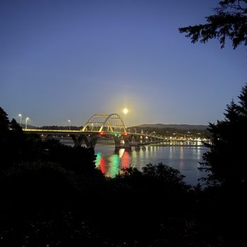Waldport / Newport KOA - That full moon view in August. - RV Parks Near Me - Waldport, Oregon