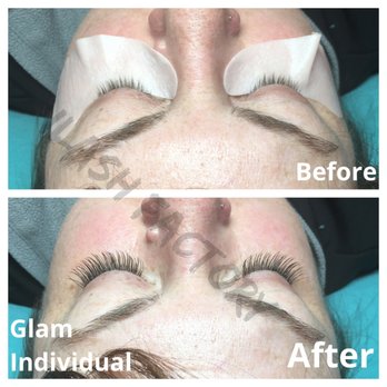 iLash Factory - Glam individual - Filled to 60 individual extensions per eye, cat eye shape, 2 coat of mascara thickness of the individual extensions - Eyelash Service Near Me - Albuquerque, New Mexico