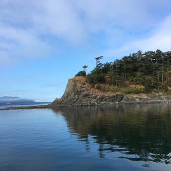 Rosario Village - A view of shore from our dinghy ride. - Resorts Near Me - Eastsound, Washington
