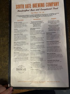 Menu photo 1 South Gate Brewing Company Oakhurst, CA Menu photo 1 South Gate Brewing Company Oakhurst, CA