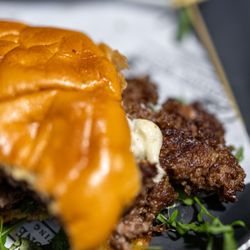 Firestone Walker - Paso Robles - Fig & Pig Smash Burger w/ Lion (Steak) Fries ($19 + $1/fries)