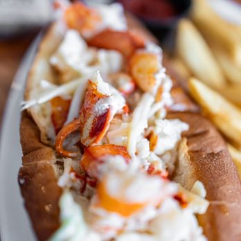McLaughlin's Lobster Shack - Warm Lobster Roll ($37) - Seafood Near Me - Lincolnville, Maine McLaughlin's Lobster Shack - Warm Lobster Roll ($37) - Seafood Near Me - Lincolnville, Maine