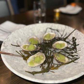 Sparrow + Wolf - Oysters with honeydew - New American Near Me - Las Vegas, Nevada Sparrow + Wolf - Oysters with honeydew - New American Near Me - Las Vegas, Nevada