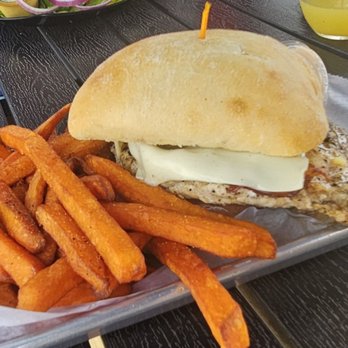 Airport Restaurant - Chicken bacon avocado sandwich with sweet potato fries. Both were delish - Lounges Near Me - DeLand, Florida Airport Restaurant - Chicken bacon avocado sandwich with sweet potato fries. Both were delish - Lounges Near Me - DeLand, Florida
