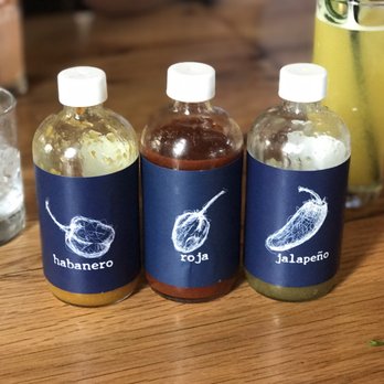Bartaco - Hot sauce with different levels of spiciness. I went with the Habanero, really good. Nice and sweet with a bit of a kick to it. - Tapas/Small Plates Near Me - Port Chester, New York