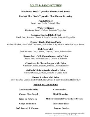 Menu photo 3 Simms Still & Stogies Port Austin, MI Menu photo 3 Simms Still & Stogies Port Austin, MI