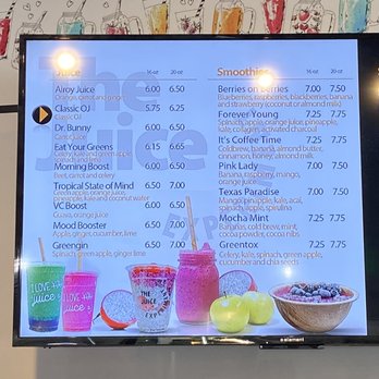 The Juice Experiment - Menu - Juice Bars & Smoothies Near Me - San Antonio, Texas