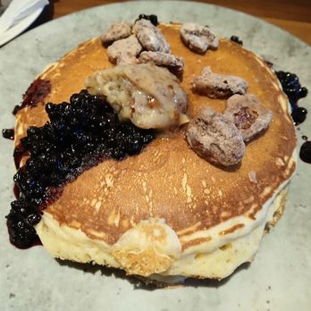 Menlo Tavern - Huckleberry maple pancakes - Breakfast & Brunch Near Me - Menlo Park, California Menlo Tavern - Huckleberry maple pancakes - Breakfast & Brunch Near Me - Menlo Park, California
