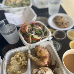 Chixy Natural - 1/2 Chicken a La Carte Chicken Caesar Salad Gluten Free Chocolate Chip Cookies Garden Salad Mashed Potatoes