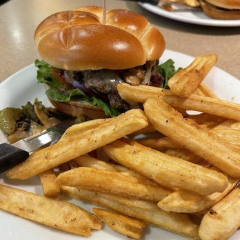 Denny's - The bourbon burger at Denny's - American Near Me - Hanford, California Denny's - The bourbon burger at Denny's - American Near Me - Hanford, California