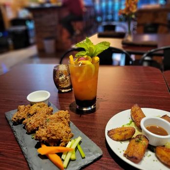 Bleu Nuk BK - Honey garlic wings with sweet plantains. - Caribbean Near Me - Brooklyn, New York
