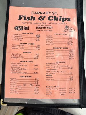 Menu photo 5 Carnaby St. Fish & Chips La Puente, CA