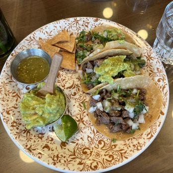 El Gallo Taqueria - Carne Asada Tacos! They were really good, small but nicely presented with a green sauce. - Mexican Near Me - Weston, Florida
