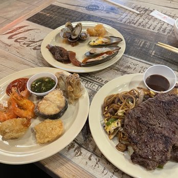 Flaming Buffet - Second round of food: Flavors were decent but a bit bland. - Seafood Near Me - Chino, California
