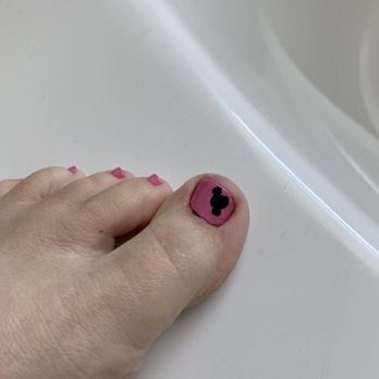 Sea Star Nails - This is the "Mickey" they painted on my toe ‍‍ - Nail Salons Near Me - Charleston, South Carolina