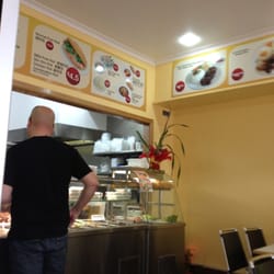 Front counter with a simple wall menu to choose from