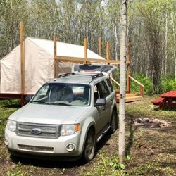 Hideaway Adventure Grounds - 12 by 14 Wall tent sleeps four