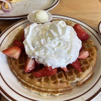 Ole's Waffle Shop - Waffle topped with Strawberries - Diners Near Me - Alameda, California Ole's Waffle Shop - Waffle topped with Strawberries - Diners Near Me - Alameda, California