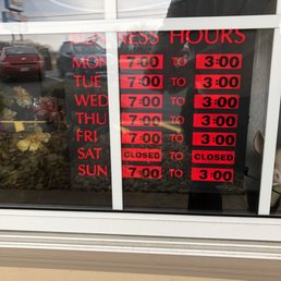 Hours. They apparently close early some days. Hours. They apparently close early some days.