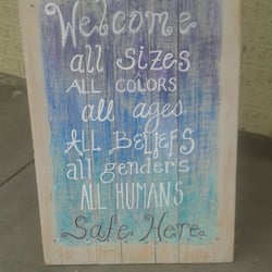 Yoga Reclaimed - Welcome all. (: Love this sign out front!
