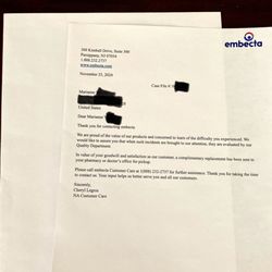 Embecta - Wasted clean white envelope but letter not inserted inside both in FedX envelope. Haha 01/03/25