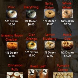 North Idaho Bagel - Bagel Menu