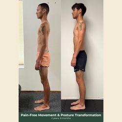 Tucson Biomechanics - Progression showing pain-free movement, improved posture, and elimination of knee pain, with better energy, strength, and body awareness.