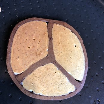 Slappy Cakes - Chocolate and Buttermilk pancake mix (and you can't see the peanut butter and chocolate chips) in this pancake I MADE at our table. - Breakfast & Brunch Near Me - Lahaina, Hawaii Slappy Cakes - Chocolate and Buttermilk pancake mix (and you can't see the peanut butter and chocolate chips) in this pancake I MADE at our table. - Breakfast & Brunch Near Me - Lahaina, Hawaii